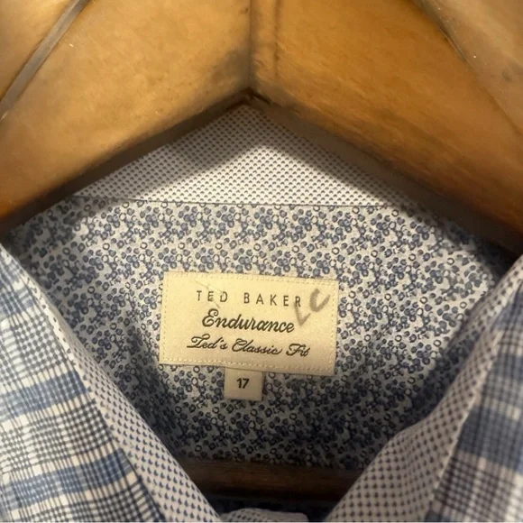 Ted Baker Blue Casual Button Down Shirt Excellent Condition - Picture 8 of 9